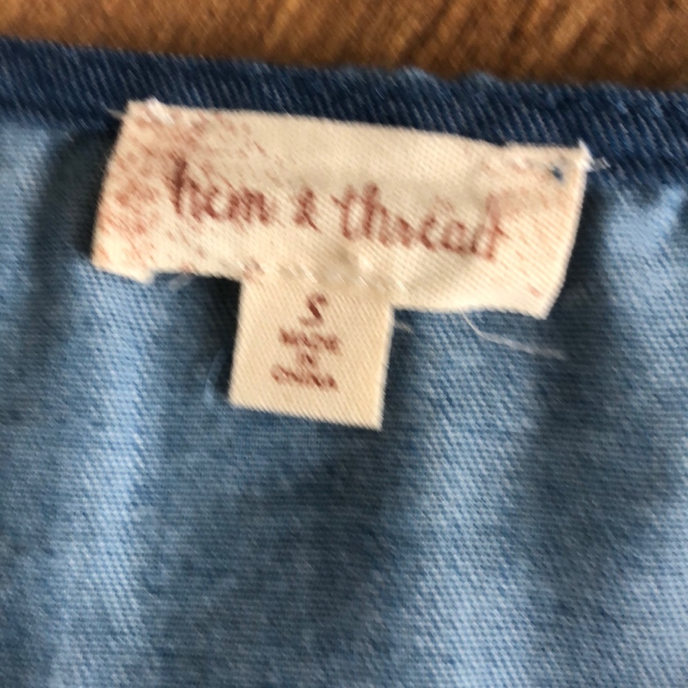 Chambray Tank Top With Open Back - Size S - image 5